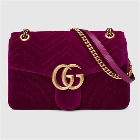 gucci velvet side bag|gucci velvet bag marmont.